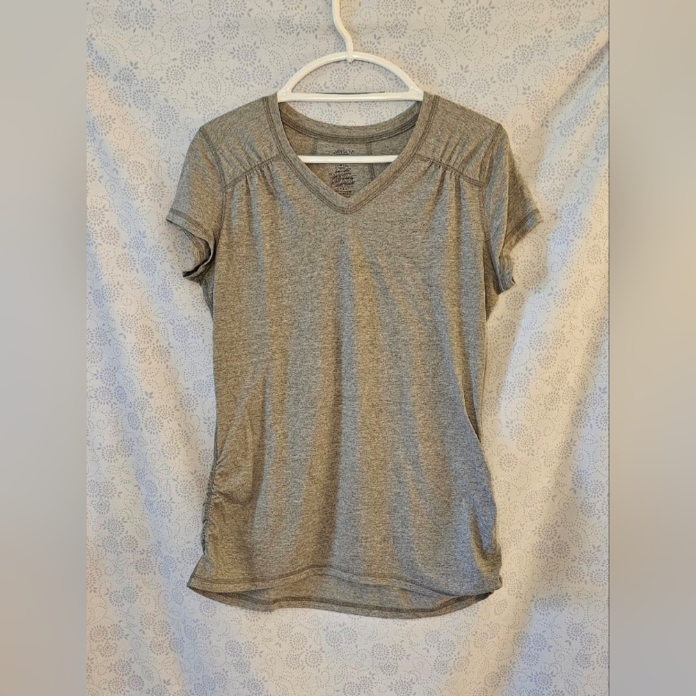 Danskin Now Women's Athletic Tee shirt ~ Large/ Heather Gray